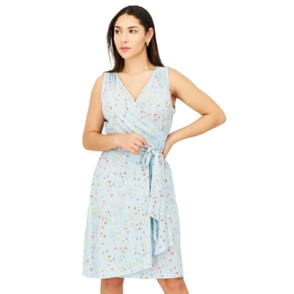 DO NOT BUY Stitch Fix 41 Hawthorn NWT Kaylee Blue Floral Surplice OUT OF STOCK - Picture 10 of 11